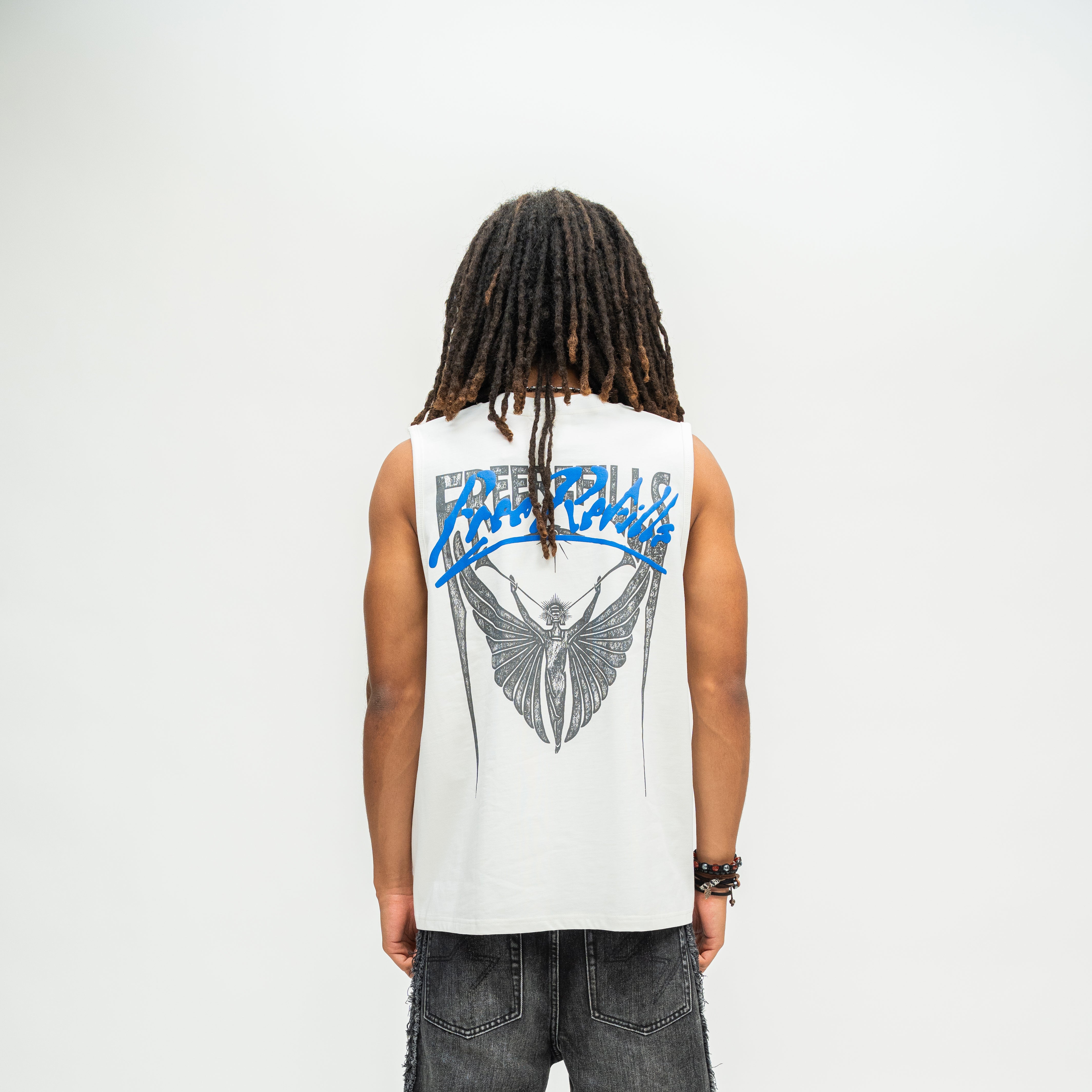 Angel Cut-Off Tee - White