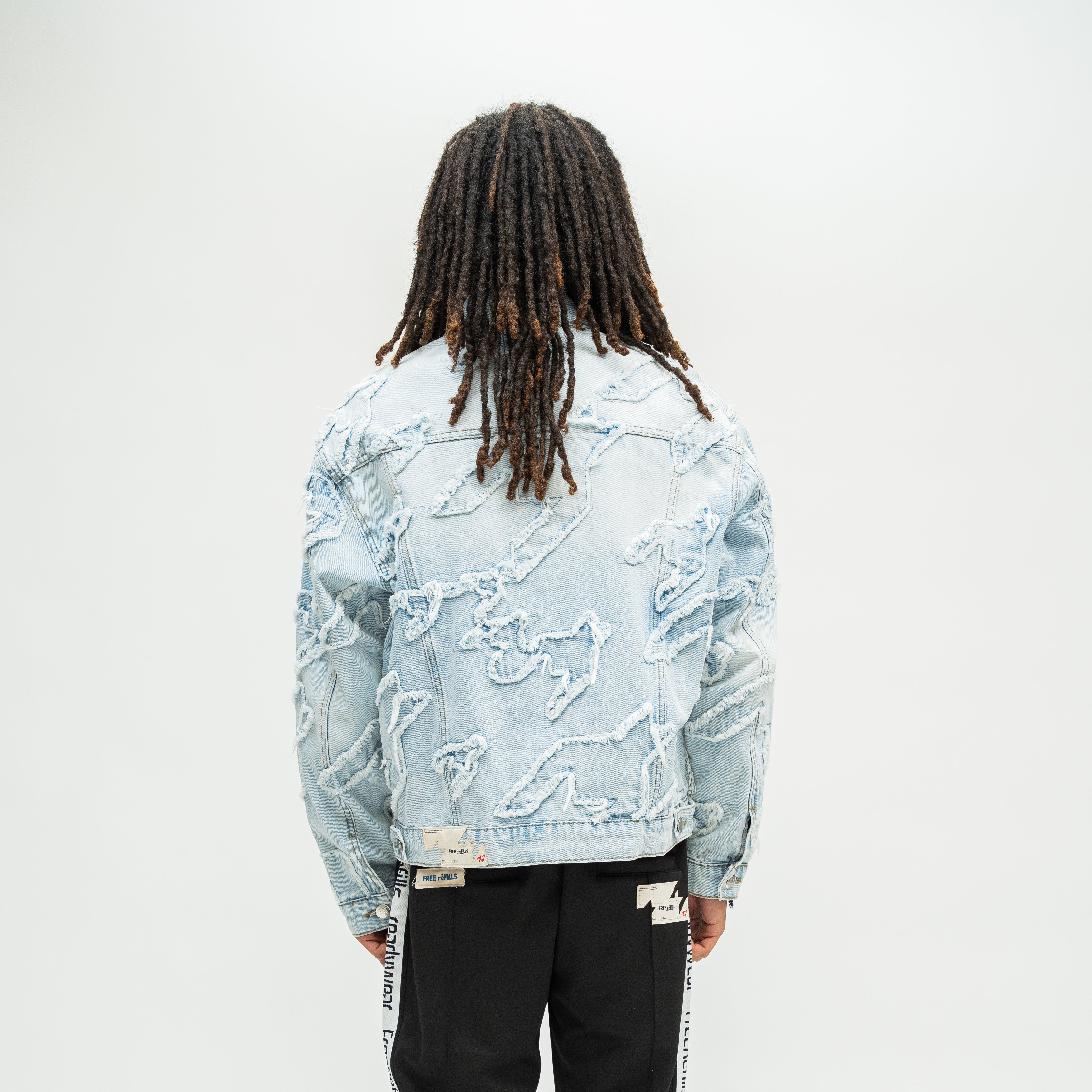 Checks Distressed Jacket - Blue