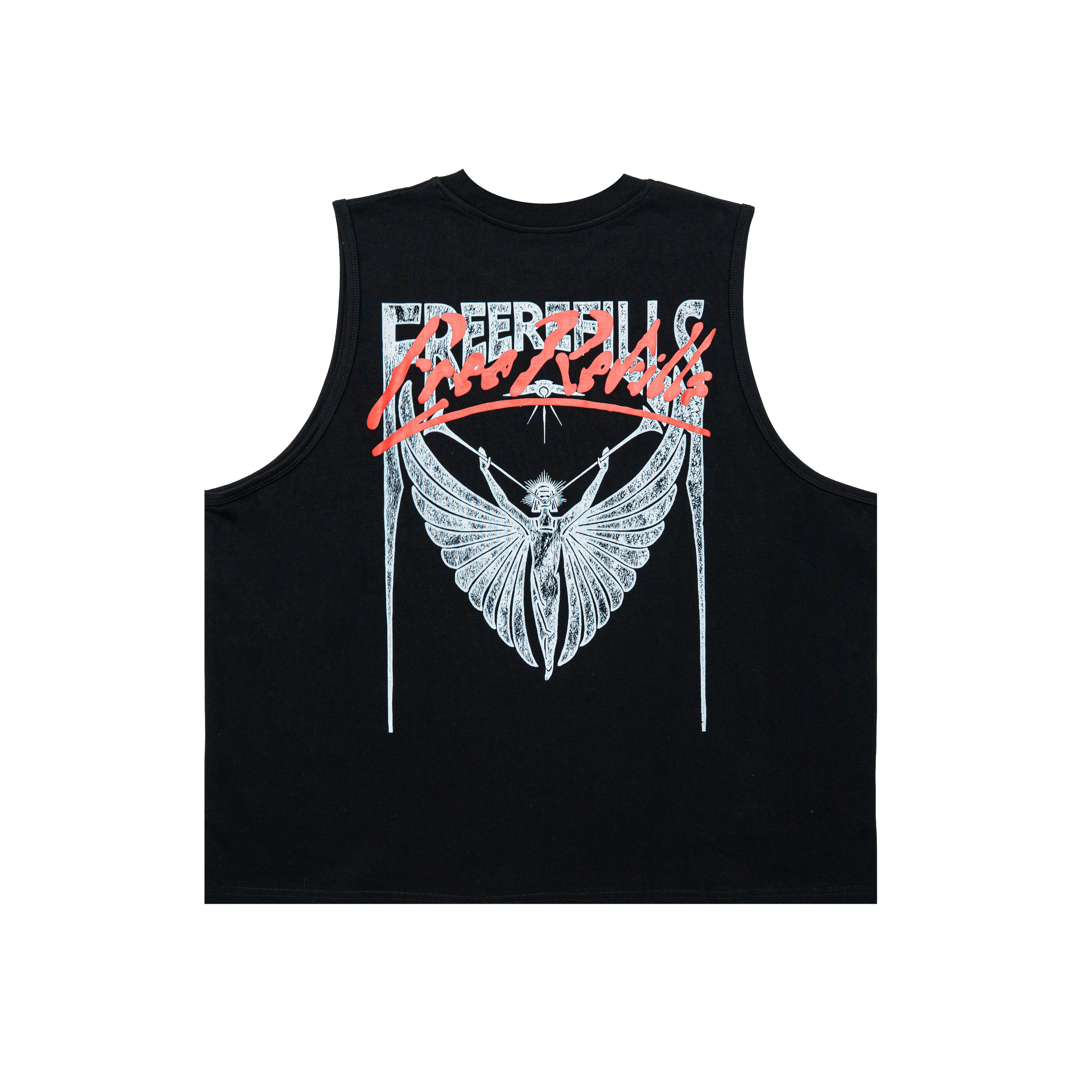 Angel Cut-Off Tee - Black