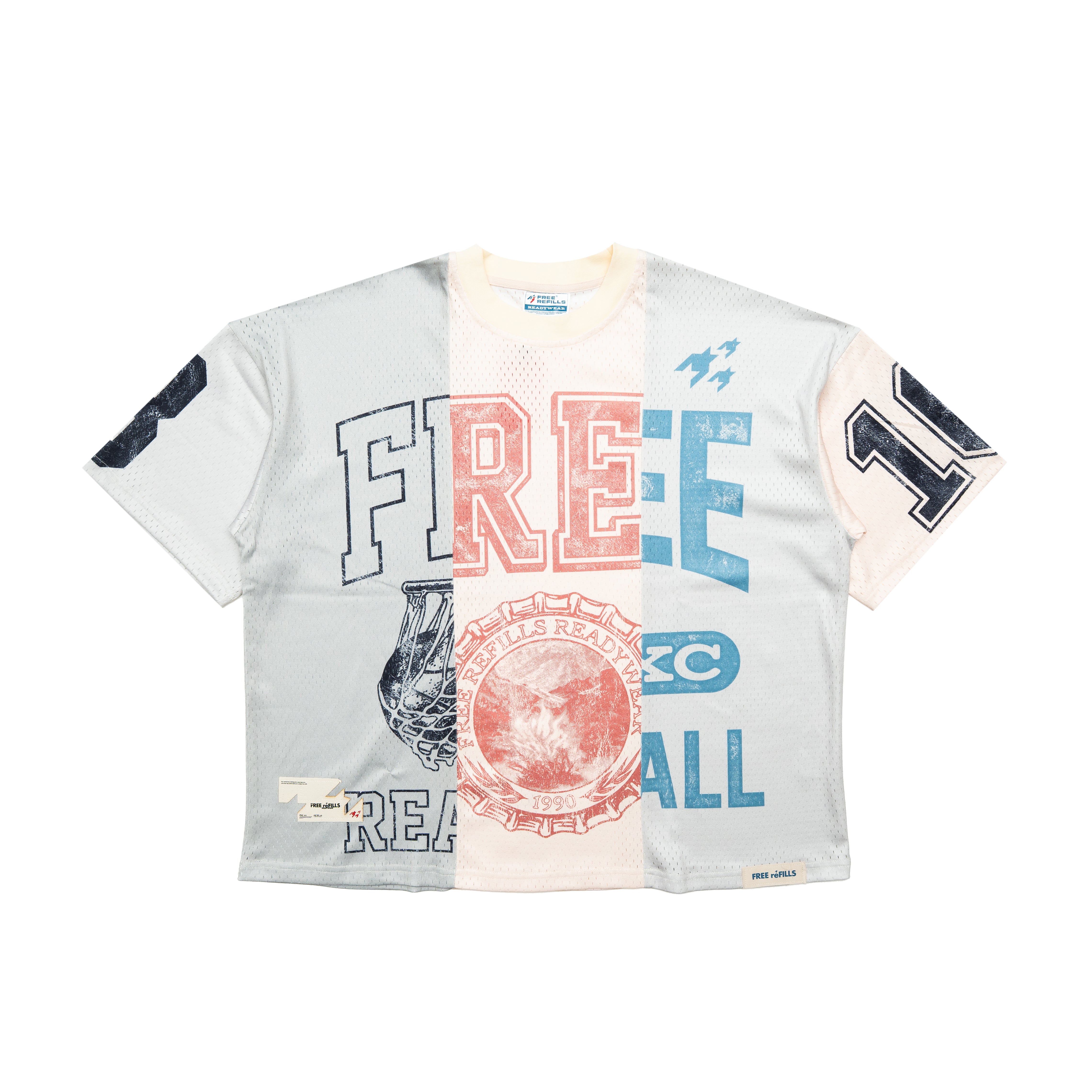 Split Jersey - Ivory Multi