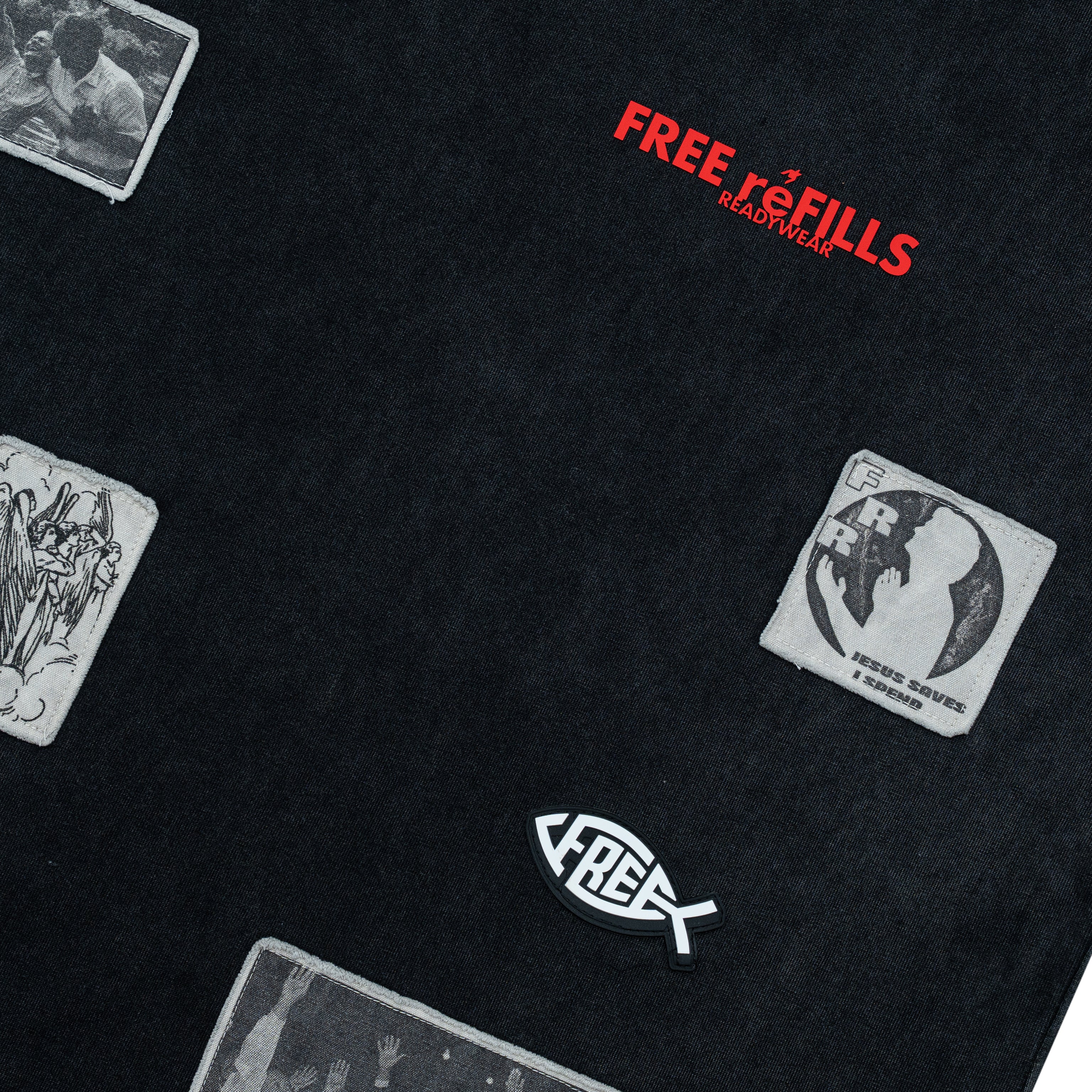 Patchwork Tee - Vintage Black