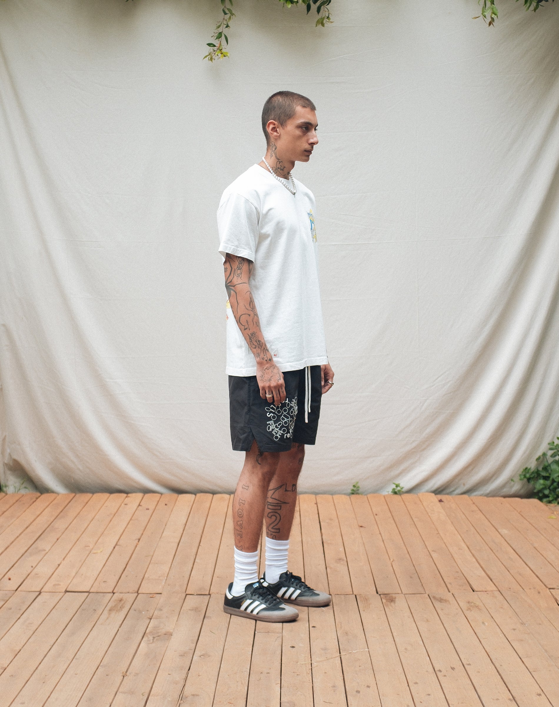 Pills Nylon Shorts - Black