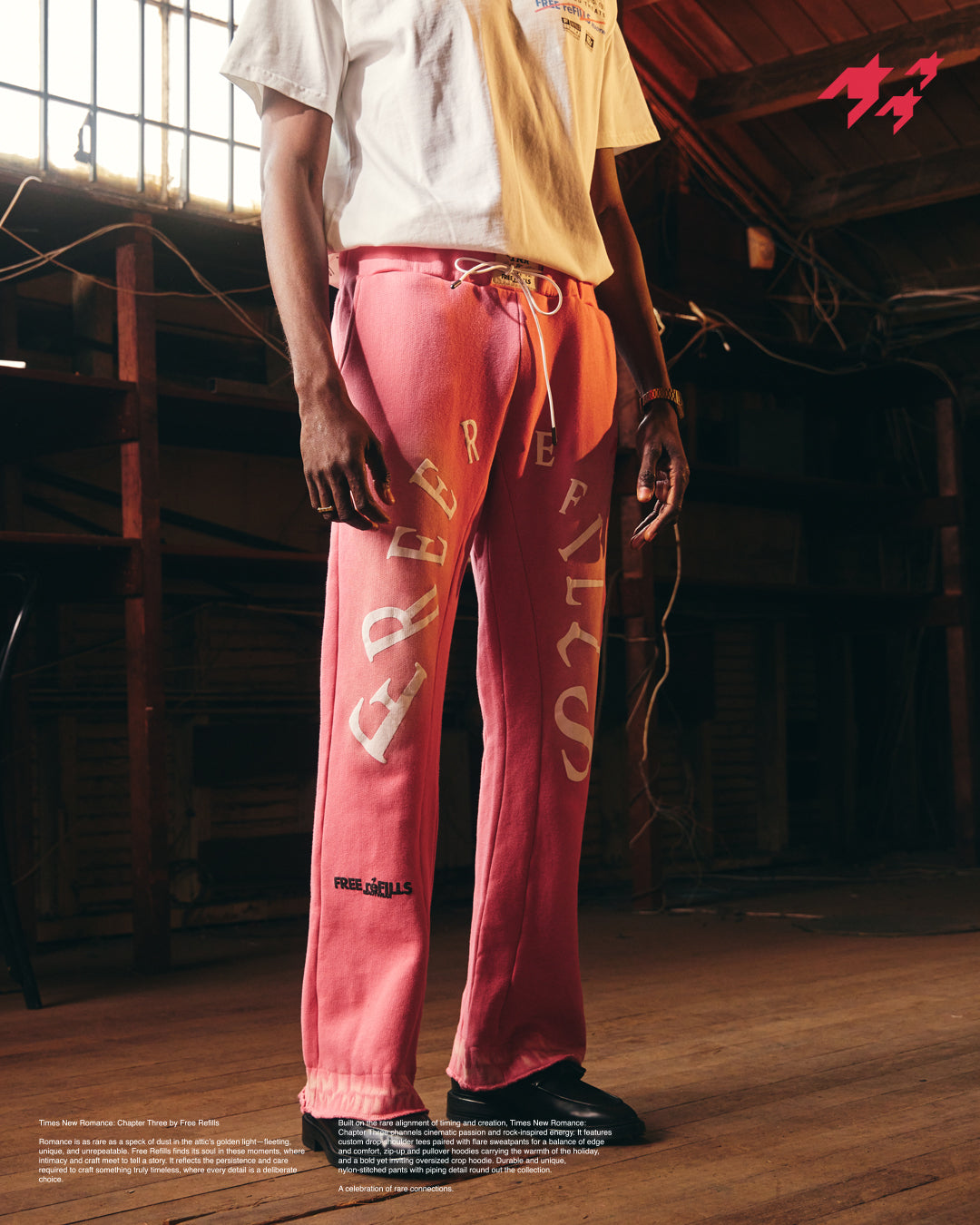 Radial Sunfade Flares Sweatpants - Pink
