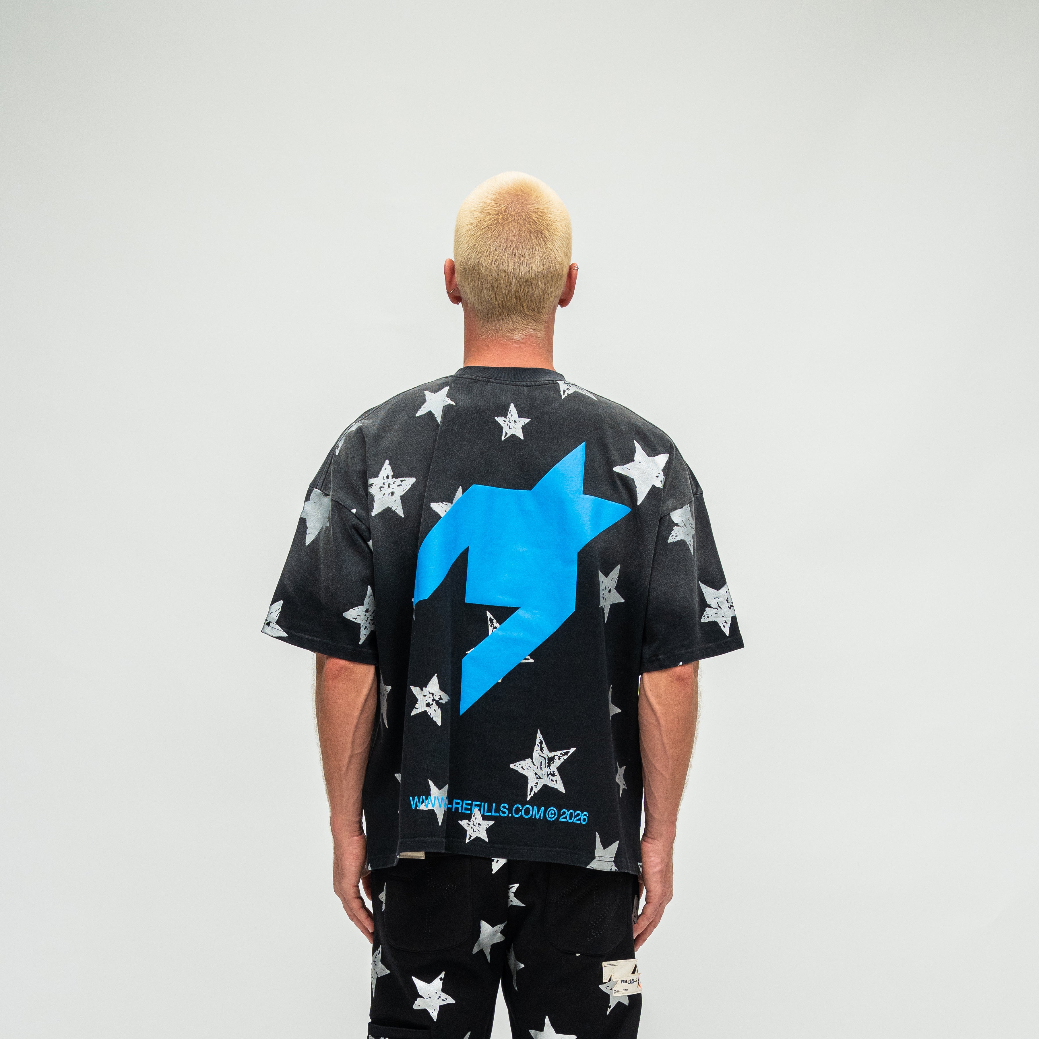 Starry Sun Fade Tee - Black
