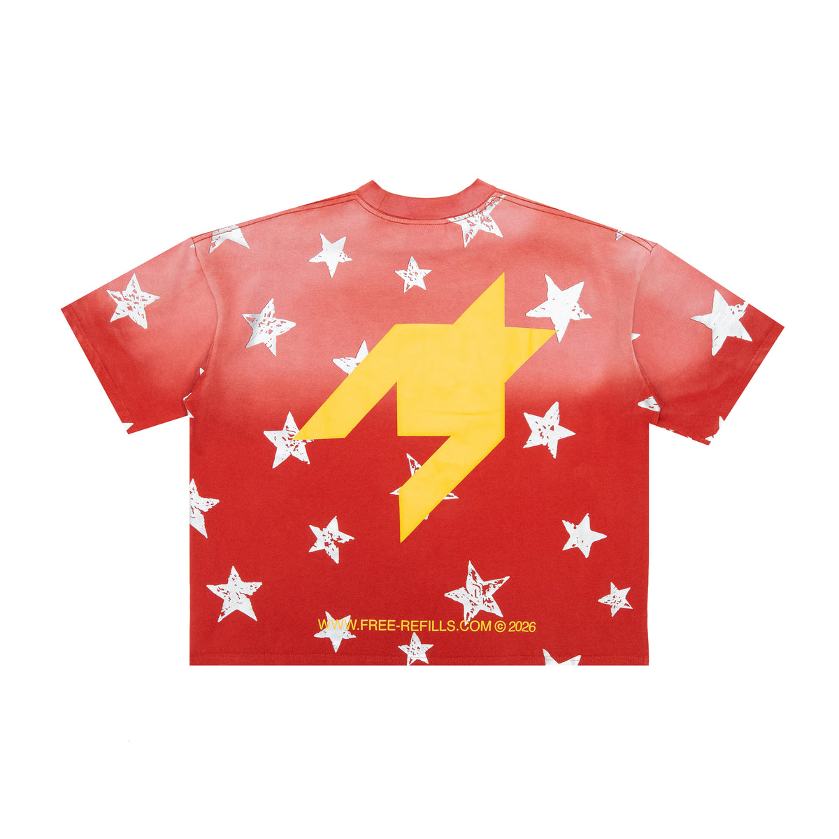 Starry Sun Fade Tee - Red