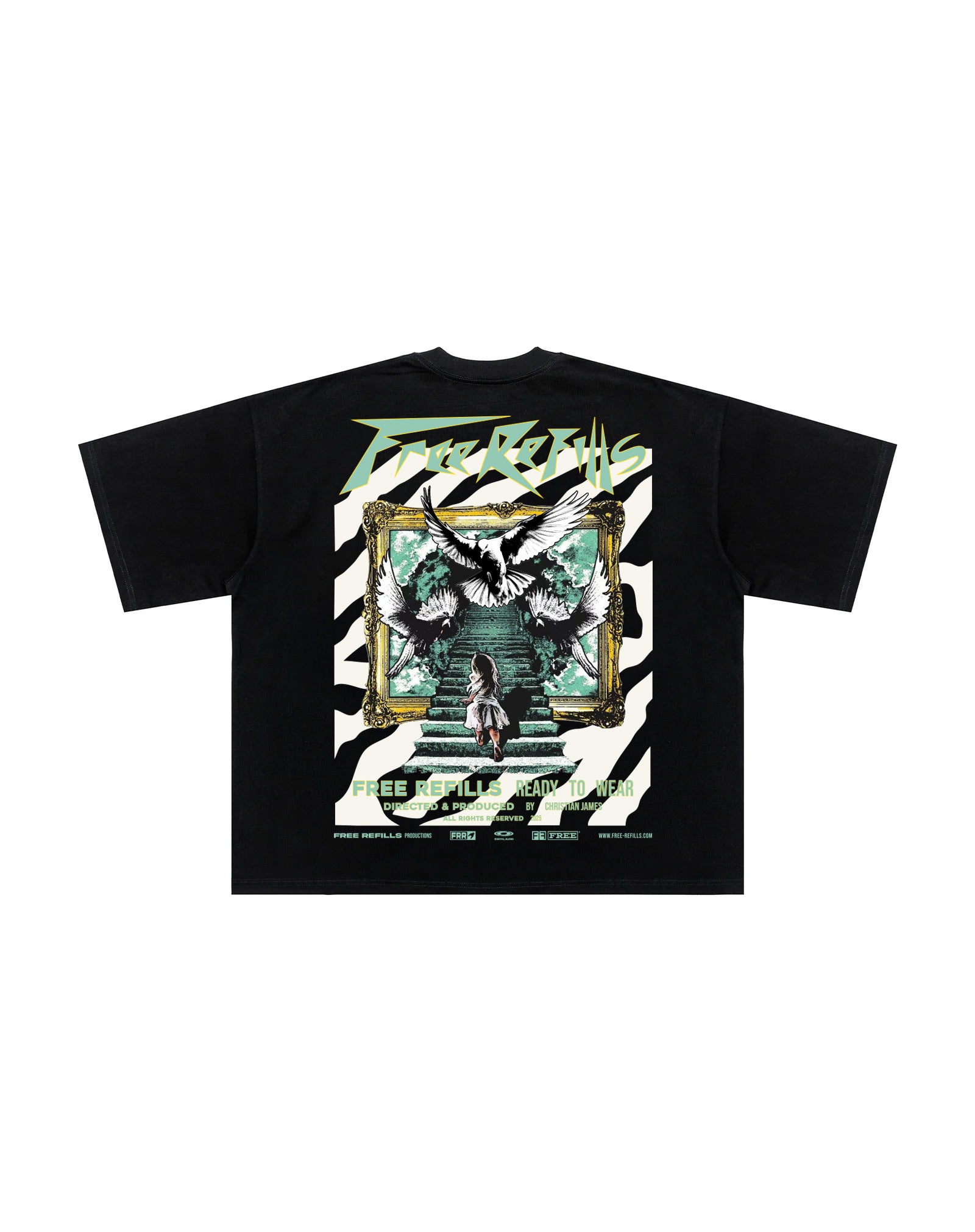 Zebra Tee - Vintage Black