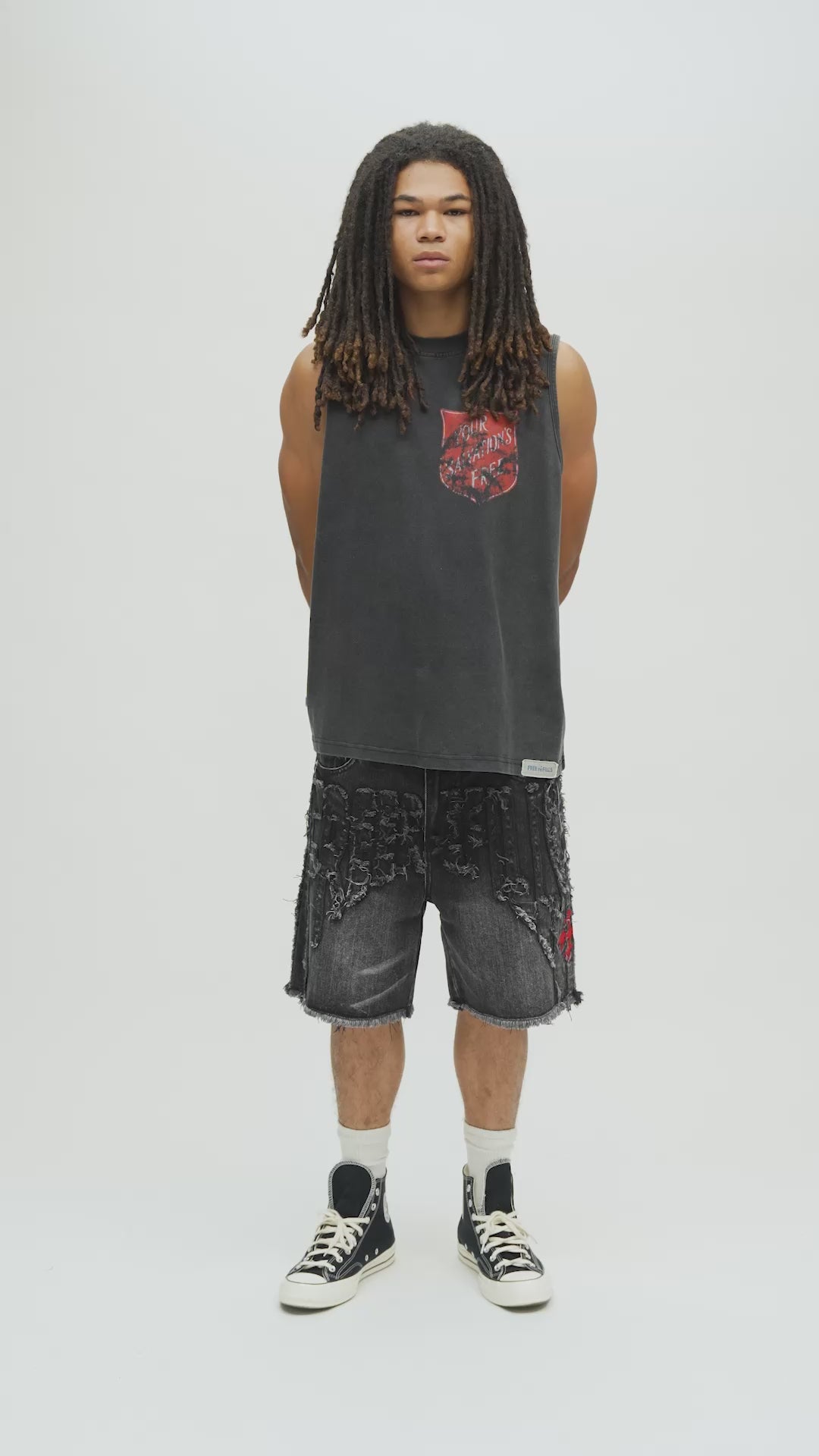 Core Denim Jorts - Black Wash